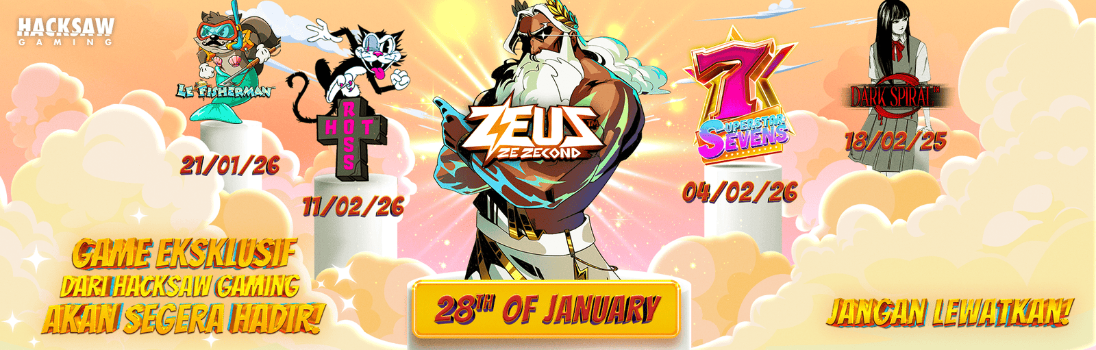 HACKSAW - ZEUS ZE ZECOND GAME PROMO BANNER